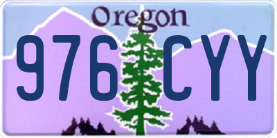 OR license plate 976CYY