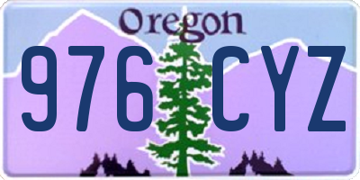 OR license plate 976CYZ
