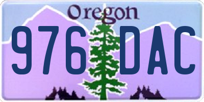 OR license plate 976DAC