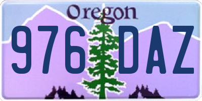 OR license plate 976DAZ