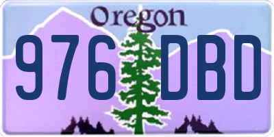 OR license plate 976DBD