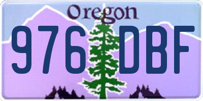 OR license plate 976DBF