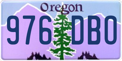 OR license plate 976DBO