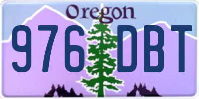 OR license plate 976DBT