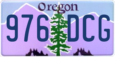 OR license plate 976DCG