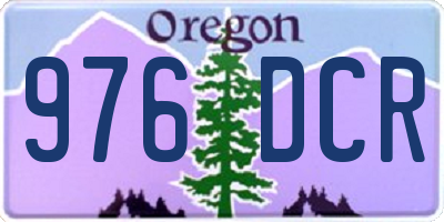 OR license plate 976DCR