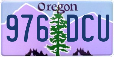 OR license plate 976DCU