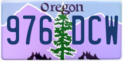 OR license plate 976DCW