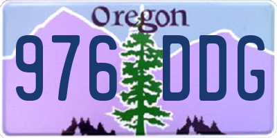 OR license plate 976DDG