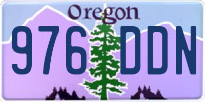 OR license plate 976DDN