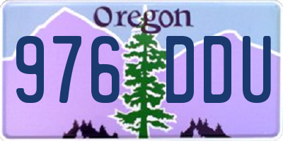 OR license plate 976DDU