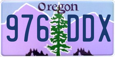 OR license plate 976DDX