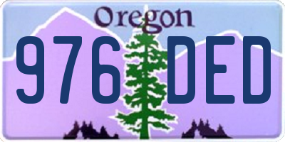 OR license plate 976DED