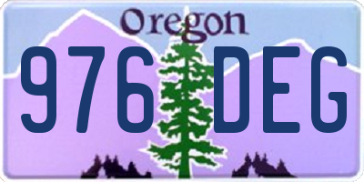 OR license plate 976DEG