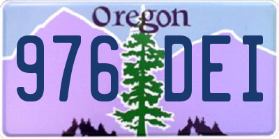 OR license plate 976DEI