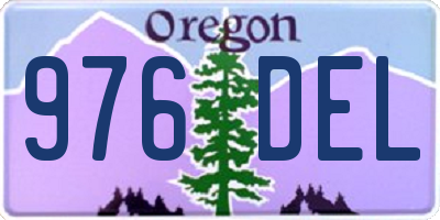 OR license plate 976DEL