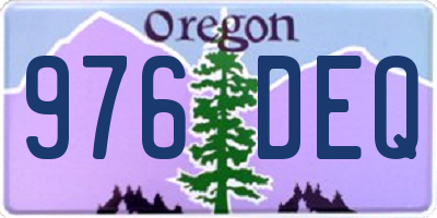 OR license plate 976DEQ