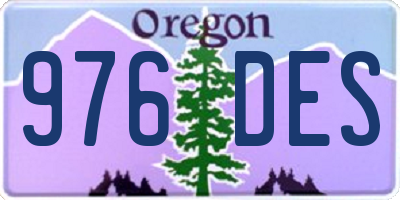 OR license plate 976DES