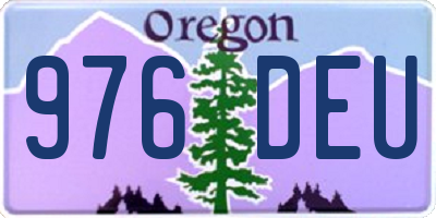 OR license plate 976DEU