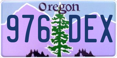 OR license plate 976DEX
