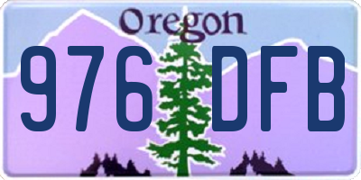 OR license plate 976DFB