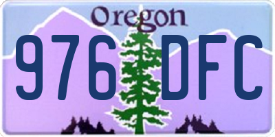 OR license plate 976DFC