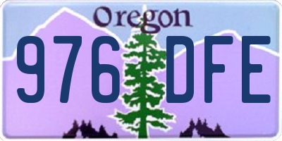 OR license plate 976DFE