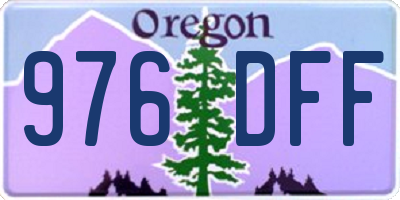 OR license plate 976DFF
