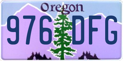OR license plate 976DFG