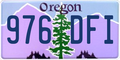 OR license plate 976DFI