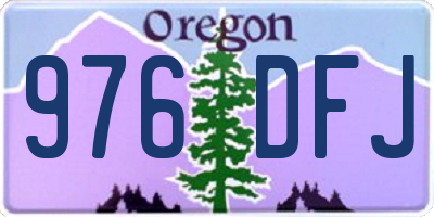 OR license plate 976DFJ