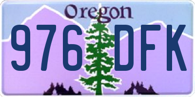 OR license plate 976DFK