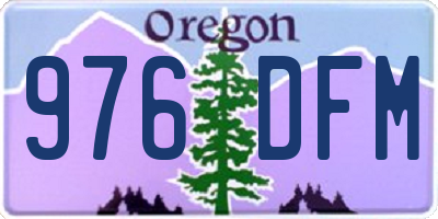 OR license plate 976DFM