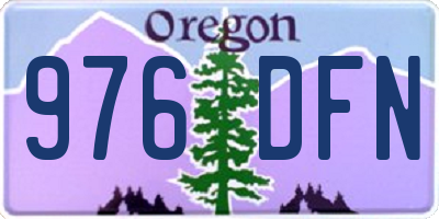 OR license plate 976DFN