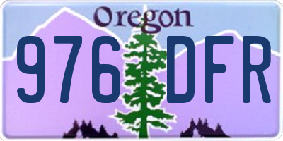 OR license plate 976DFR