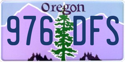 OR license plate 976DFS