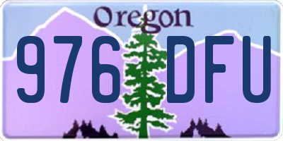 OR license plate 976DFU