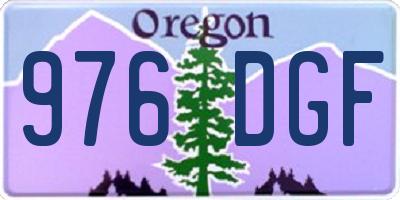 OR license plate 976DGF