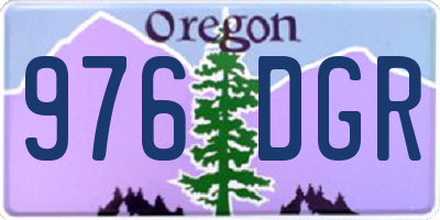 OR license plate 976DGR