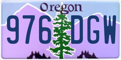 OR license plate 976DGW
