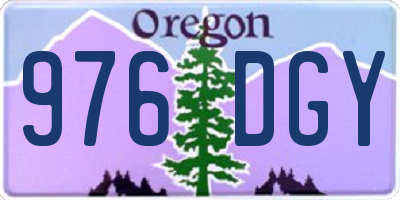 OR license plate 976DGY