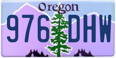 OR license plate 976DHW