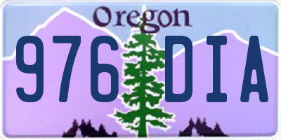OR license plate 976DIA