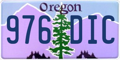 OR license plate 976DIC