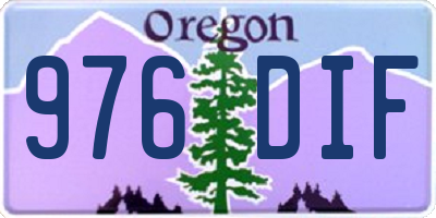 OR license plate 976DIF