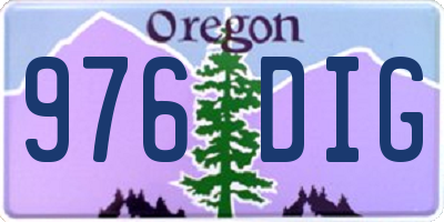 OR license plate 976DIG