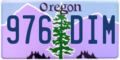 OR license plate 976DIM