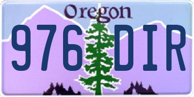 OR license plate 976DIR
