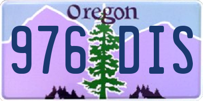 OR license plate 976DIS
