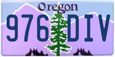 OR license plate 976DIV